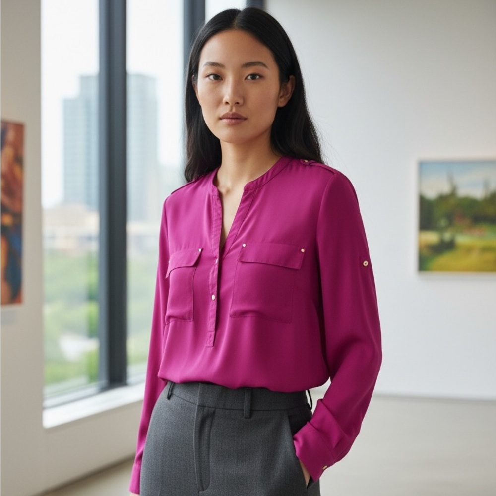 Calvin Klein Magenta Blouse
